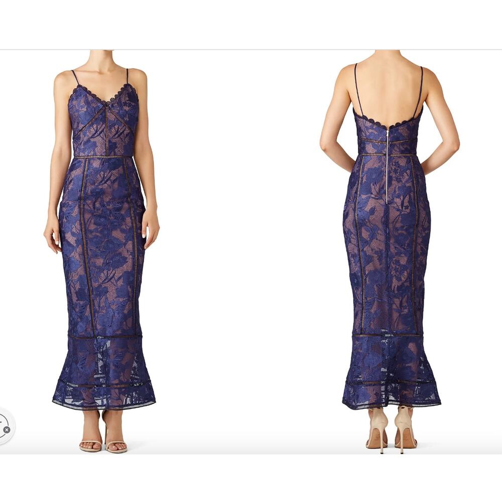 Marchesa notte purple lace event dress 10